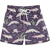 JHKKU Boys Swim Trunks Beach Board Shorts Quick Dry Toddler Swimsuit Bathing Suits with Mesh Lining