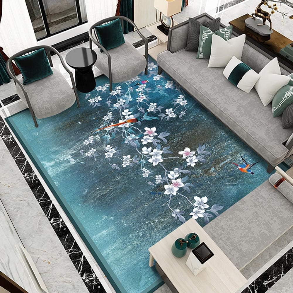 Rugs Vintage blue Floral large living room carpets Modern shag Bedroom area rugs soft kids room rugs grey Runners Home Decor mats