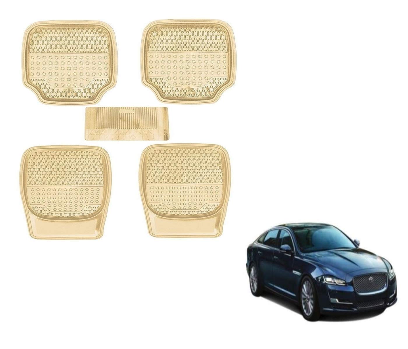 Autyle Pvc 3g Honey Car Foot Floor Mats For Jaguar Xj Beige