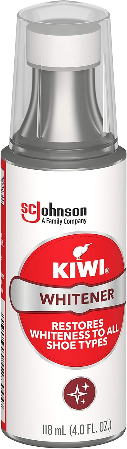 KIWI Shoe Whitener | For Leather, Vinyl, Canvas, Nylon and More | 4 Fl Oz | Includes Sponge Applicator: Everything Else