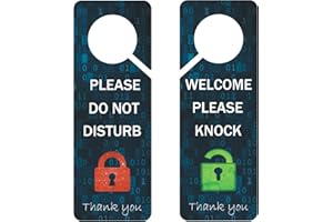 WSNIHO Do Not Disturb Door Hanger Sign,Welcome Please Knock Sign-2Pack Double-sided Printing Door Sign for Office, Home, Clinic, Therapists, Hotel, Class, Health Care
