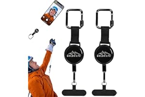 Holdmate Pro Phone Lanyard: 27.5 Steel-Reinforced Cord, 360° Anti-Tangle Clip & Auto-Retract