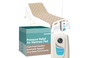 SereneLife Air Pressure Mattress Pad | Hospital Topper for Bedridden Patients | Alternating Air Pressure Mattress with Electric Pump, Medical Grade Pad & Topper for Hospital Bed | 330 lbs Capacity