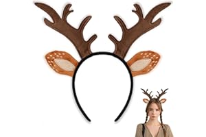Joyline Christmas Reindeer Antlers Headband for Women/Men Holiday Party Cosplay Family Photos Costume