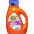 Tide Hygienic Clean Heavy 10X Duty Laundry Detergent Liquid, Spring Meadow, 24 Loads, 37 Fl Oz, He Compatible