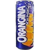 Orangina et sa Pulpe - French Imported Orange Pulp Soda Tall Cans (12 Pack, Total of 138oz)