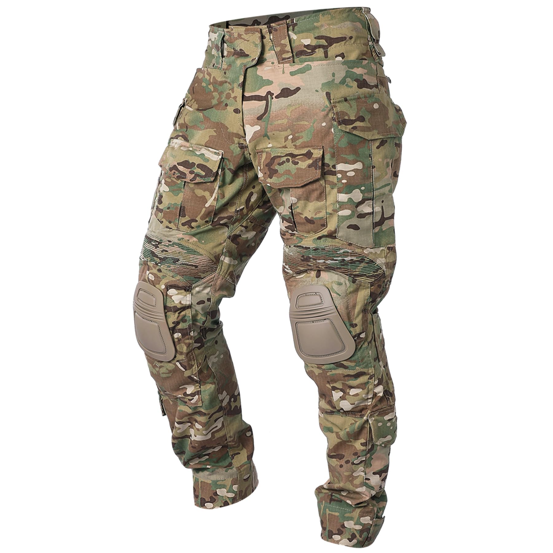 IDOGEAR Men's G3 Combat Pants with Knee Pads Multi Camouflage Trousers Airsoft Hunting Paintball Tactical Outdoor Pants(Multi-Camo,XX-Large(38W x 33L))