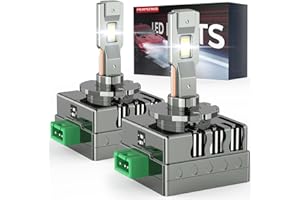 D3S D3R Led Headlight Bulb, 60,000h life, 46,000LM 10x Cooling, 6000K White，Xenon HID Replacment，Fast Plug,Compatible 99.99%，