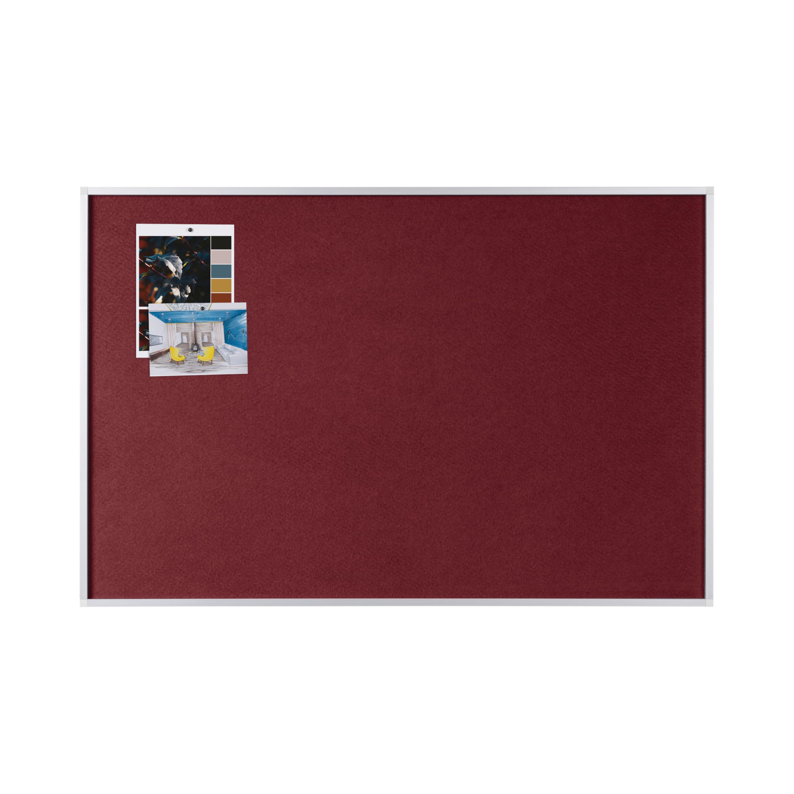 Bi-Office New Generation Maya Pin Board Felt 90x60 cm Burgundy red