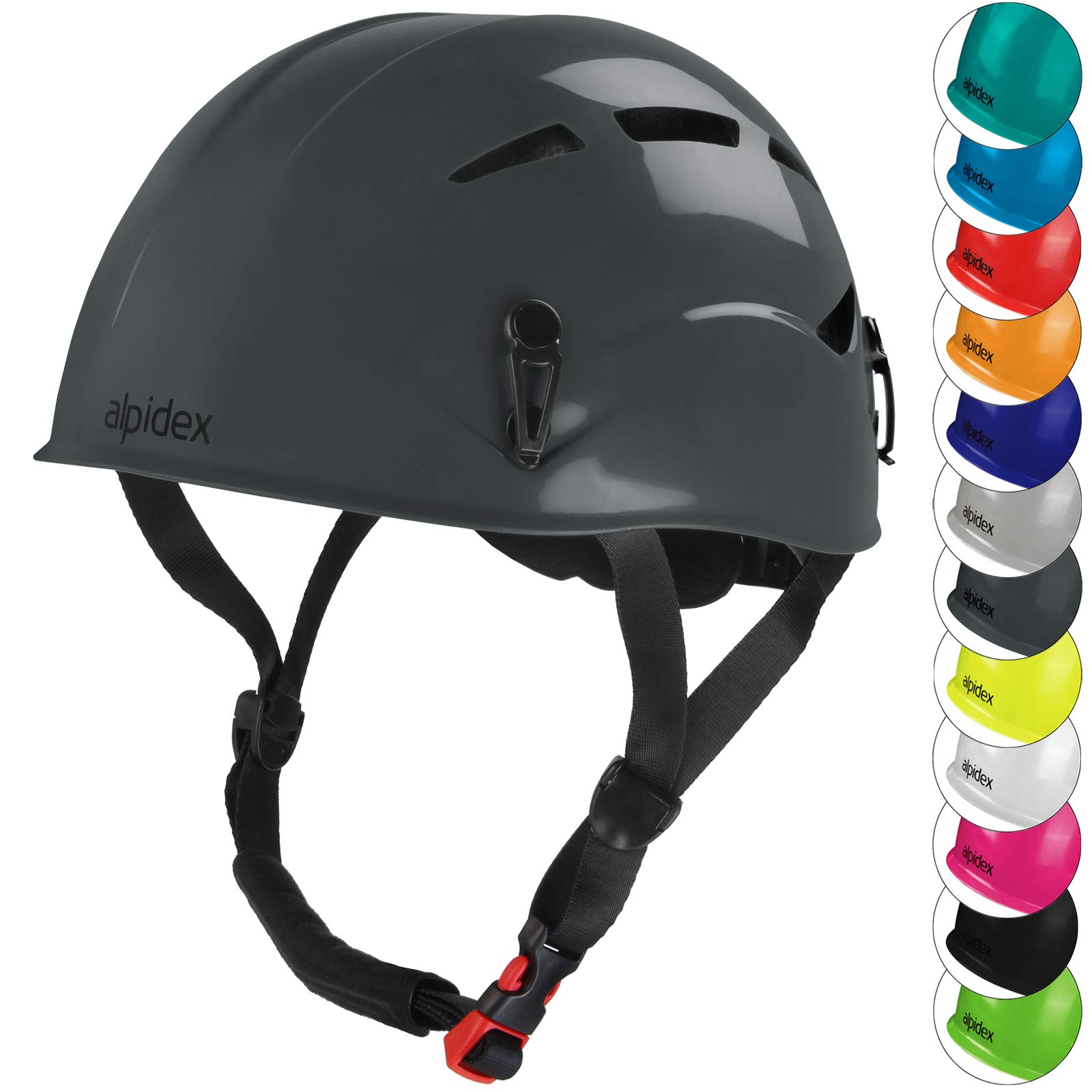 ALPIDEX Universal Climbing Helmet for Teenagers and Adults EN12492 Safety Helmet in, Colour:mountain grey — image 1