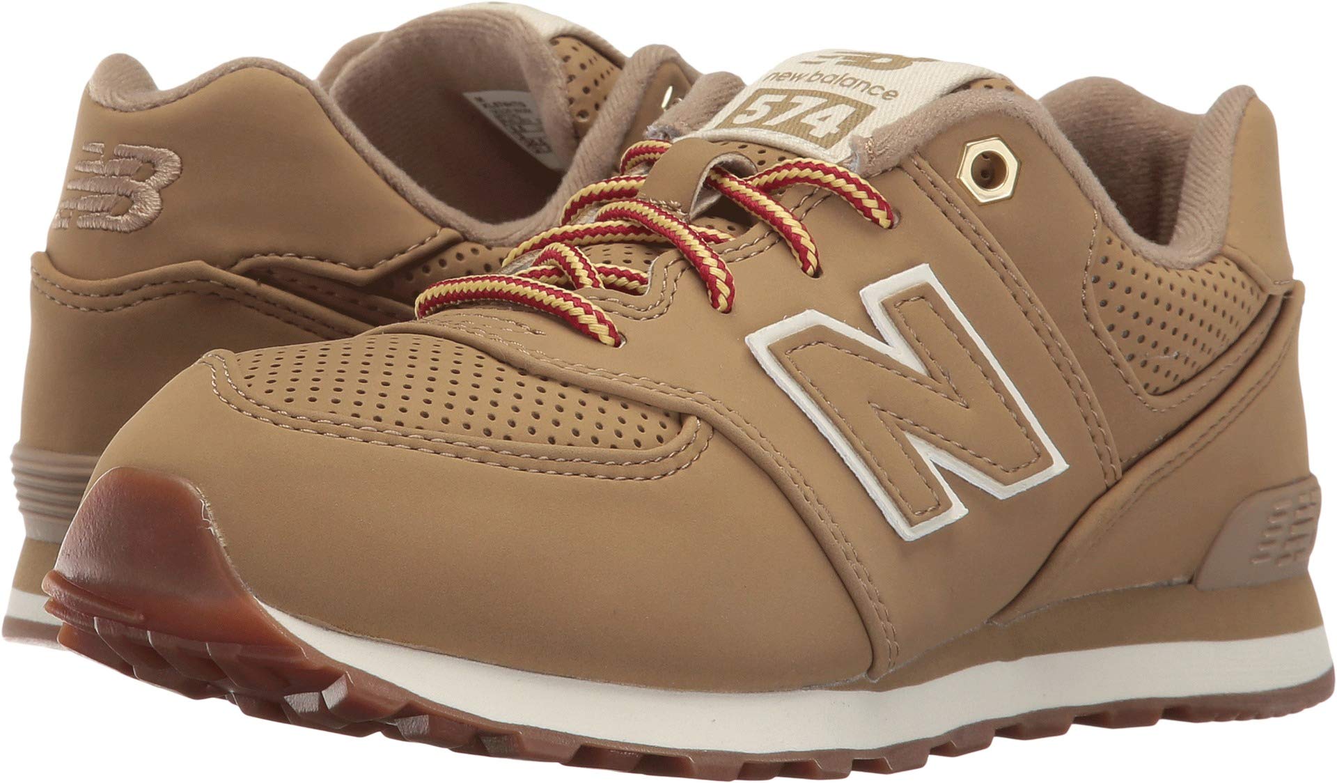 New Balance Baby 574 V1 Heritage Sneaker, Tan, 3