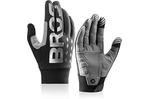 ROCKBROS Cycling Gloves Winter Bike Gloves Full Finger Water Resistant Touch Screen Biking Gloves for Men Skiing Bicycle Glov
