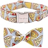 Unique style pawsUnique Style Paws Dog Collar with Bow, Bowtie Dog Collar Adjustable Collars for Small Medium Large Dogs and Cats