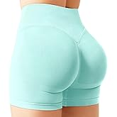 Women Workout Impact Shorts 4.5 Scrunch Butt Lifting Tummy Control Gym Shorts Comfy Running Seamless Booty Biker Shorts