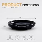Swuut Ceramic Spoon Rest Set of 2 - Black Spoon Holders for Kitchen view 2
