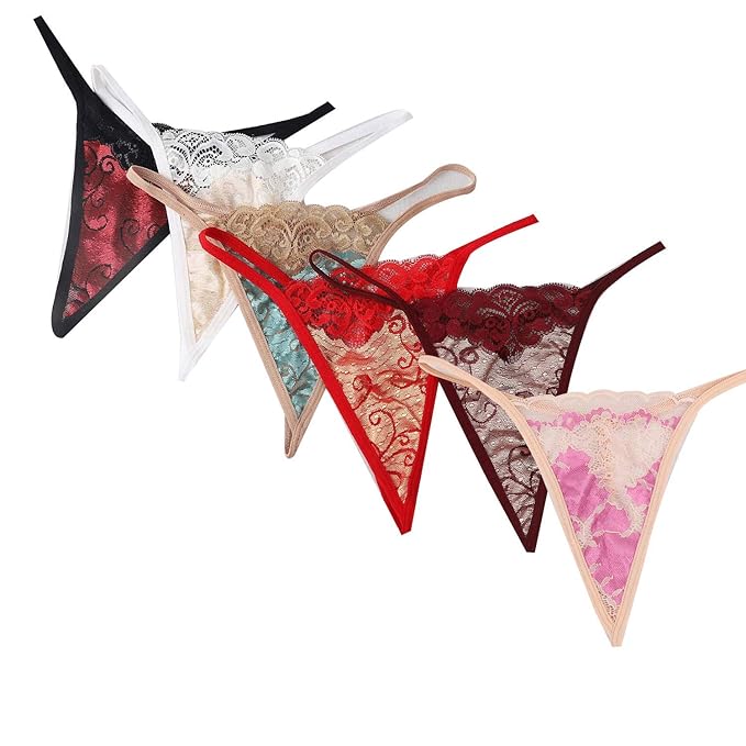 Justgoo Womens Sexy G String Thong Panty Underwear Low Rise T Back Underpants Pack Of 16