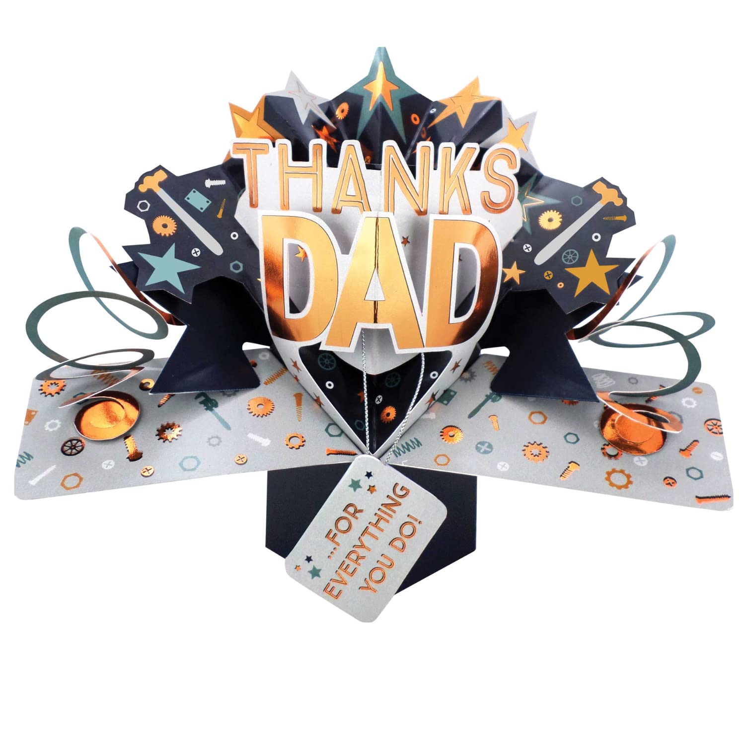 Father's Day Card Thanks Dad For Everything You Do Pop Up Greeting Card 3D Cards FPOP009