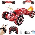 LOOZIX Upgraded Hand Gesture Sensing RC Stunt Car with Lights Music, Spray Drift Hand Gesture RC Car 360° Spins All Terrains Hand Controlled Truck Toys for 6 7 8 9 10 Year Old Boys