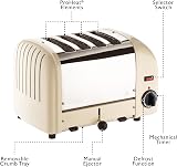 Dualit Classic 4 Slice Toaster Vario Cream ProHeat Elements UK Hand Built view 6