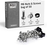 LMS Data M6 Cage Nuts Screws and Washers Set 50 Assortment Kit