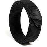 TACNEX No-Scratch Nylon Belt 1 3/8" No Metal Buckle Belt w/Hook & Loop Closure TSA Approved for Work Travel Mechanic Driver