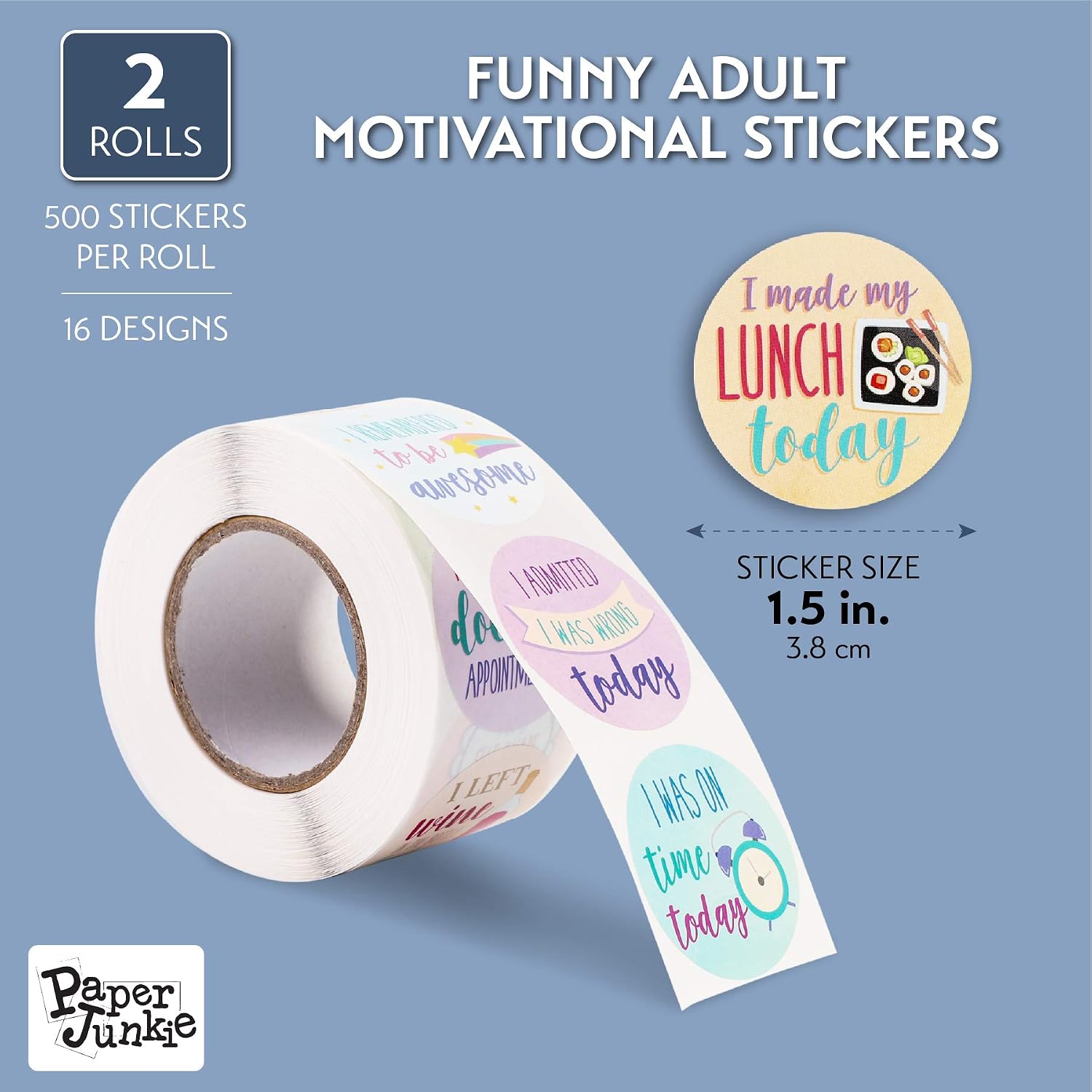 Divertidas pegatinas motivacionales para adultos (1000