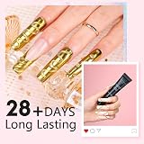 Makartt 3D Nail Gel and Gold Chrome Powder Kit Clear No Wipe view 4