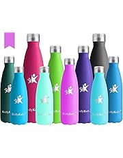 KollyKolla Bottiglia Acqua in Acciaio Inox - 350/500/650/750ml, Senza BPA, Borraccia Termica Isolamento Sottovuoto a Doppia Parete, Borracce per Bambini, Scuola, Sport, All'aperto, Palestra, Yoga