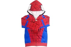 Toddler Costume Hoodies Full Zip-Up Sweatshirt Little Boys Outwear Kids Halloween Cosplay Outfit 3-8Y