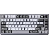 YUNZII B75 75% Hot Swap RGB Mechanical Keyboard(Dark Grey,Cocoa V2) | Wired, Function Knob, Gasket Mount, Creamy Typing, Pre-Lubed Switches, Double-Shot PBT Keycaps, for Win/Mac