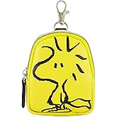 Peanuts Small Coin Purse Wallet with Keychain Clip, Woodstock, One Size, Yellow/Black