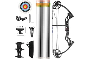 WUXLISTY Compound Bow and Arrow for Youth and Beginner, Archery Bow Set for Kids 8-12, 16-20 lbs Draw Weight, 17.3"-26" Draw Length
