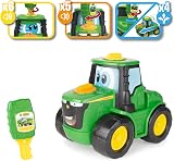 John Deere Key 'N Go Johnny Tractor Interactive Farm Toy Childrens Lights Sounds view 2
