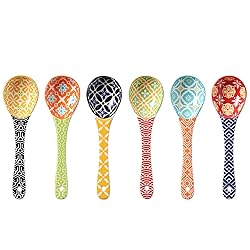 Metahom Ceramic Serving Spoons, Colorful Soup