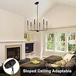 ZUYURT Modern Black Chandelier for Dining