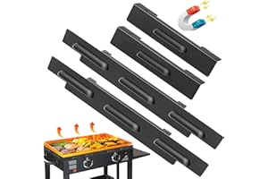 HONDONY Wind Guards for Blackstone 22 inch Griddle - Stainless Steel Magnetic Blackstone Griddle Accessories Protect Flame Hold Heat Save Gas Compatible with Rear Grease Cup Hood Side Shelf (Black)
