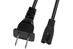 Fosmon Power Cord (5-Feet/1.5 Meters), 2 Prong, ETL-Listed, Figure 8 Replacement Power Cable for PS3, PS4, PS5, TV, Laptop, X