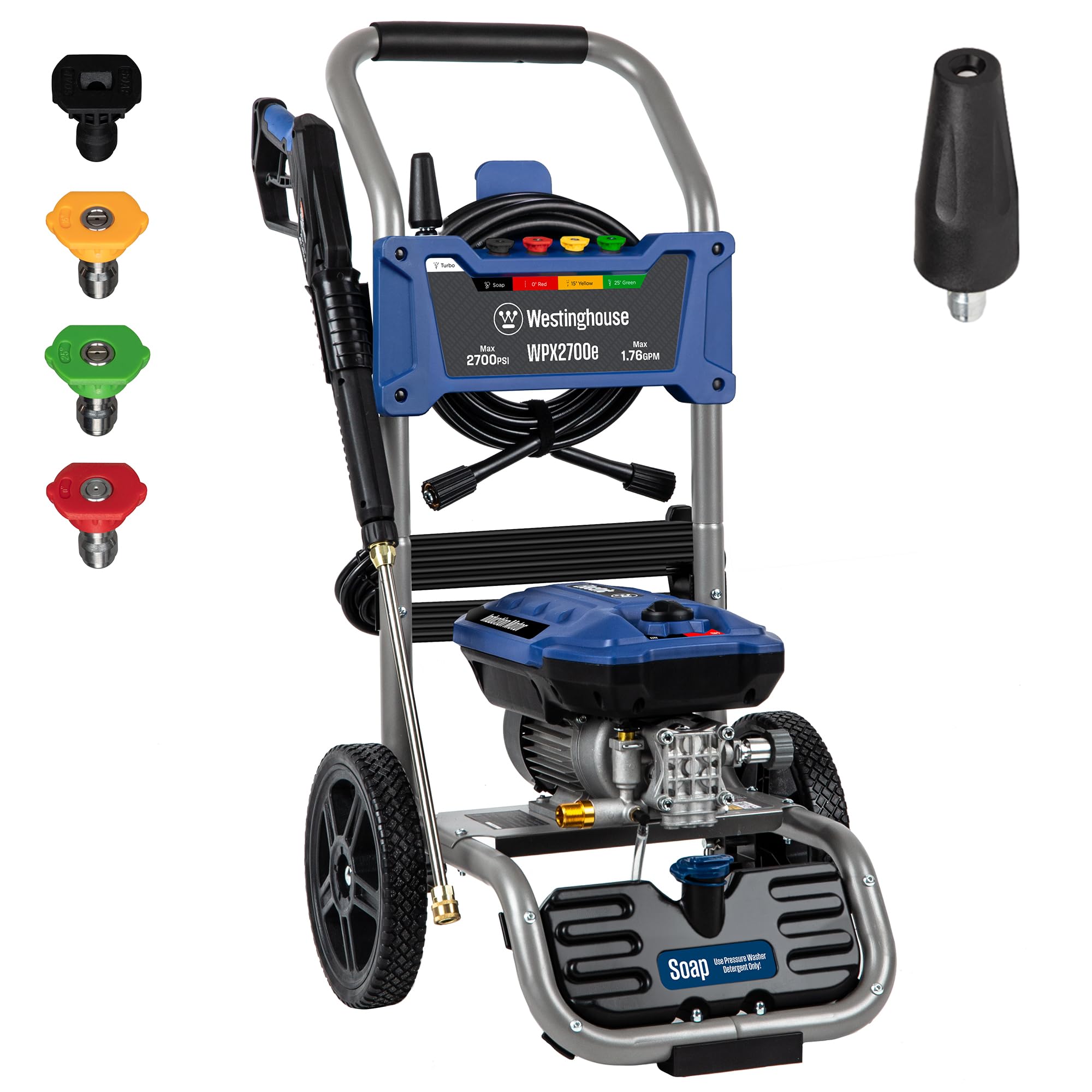 Photo 1 of **Parts Only**Westinghouse WPX2700e Electric Pressure Washer, 2700 PSI and 1.76 Max GPM, Induction Motor, Onboard Soap Tank, Spray Gun and Wand, 5 Nozzle Set, for Cars/Fences/Driveways/Homes/Patios/Furniture