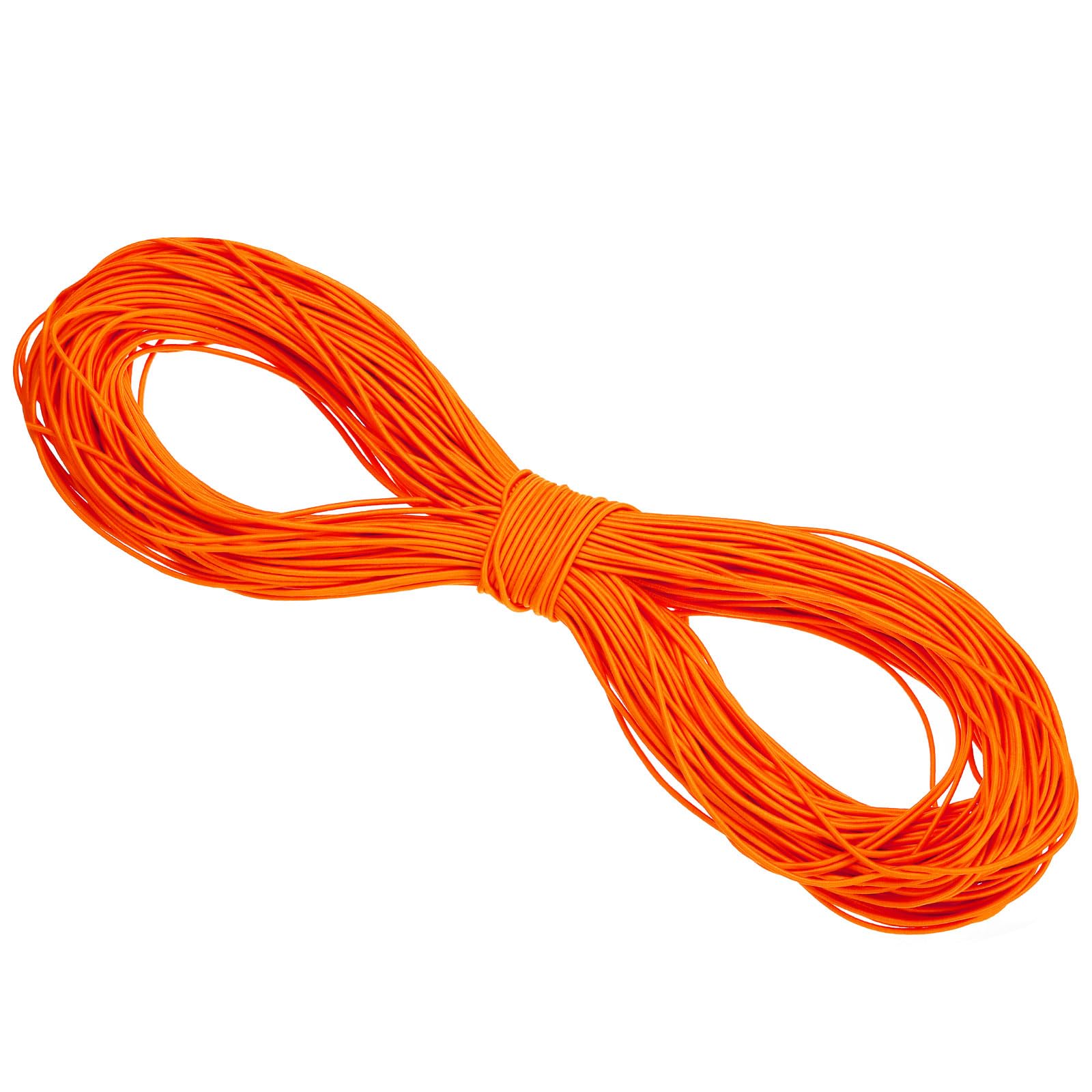 PATIKIL 109 Yards(100m) Bungee Cord Elastic Cord Heavy Stretch String Rope 2mm Orange for Crafting DIY Sewing Hook Straps Camping Tie Down Strap