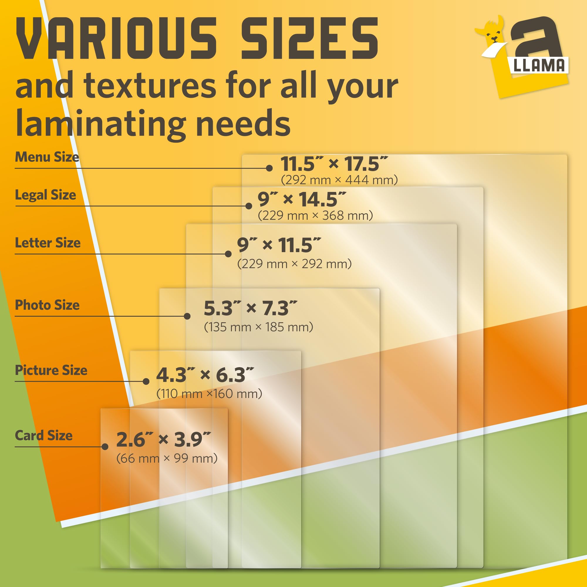 50 Pack Thermal Laminating Pouches 9” x 14.5”, 3 Mil Thick, Suited for Legal Size Laminating Sheets 8.5 x 14