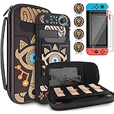 TIKOdirect Carrying Case Accessories for Switch(Original Model) 2017, Portable Travel Case with Soft Protective Cover, Screen Protectors and Thumb Grip caps, Black