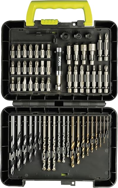 Ryobi 60 Piece Drill and Bit Set RAK60DDF Accessory Kit for Drilling and