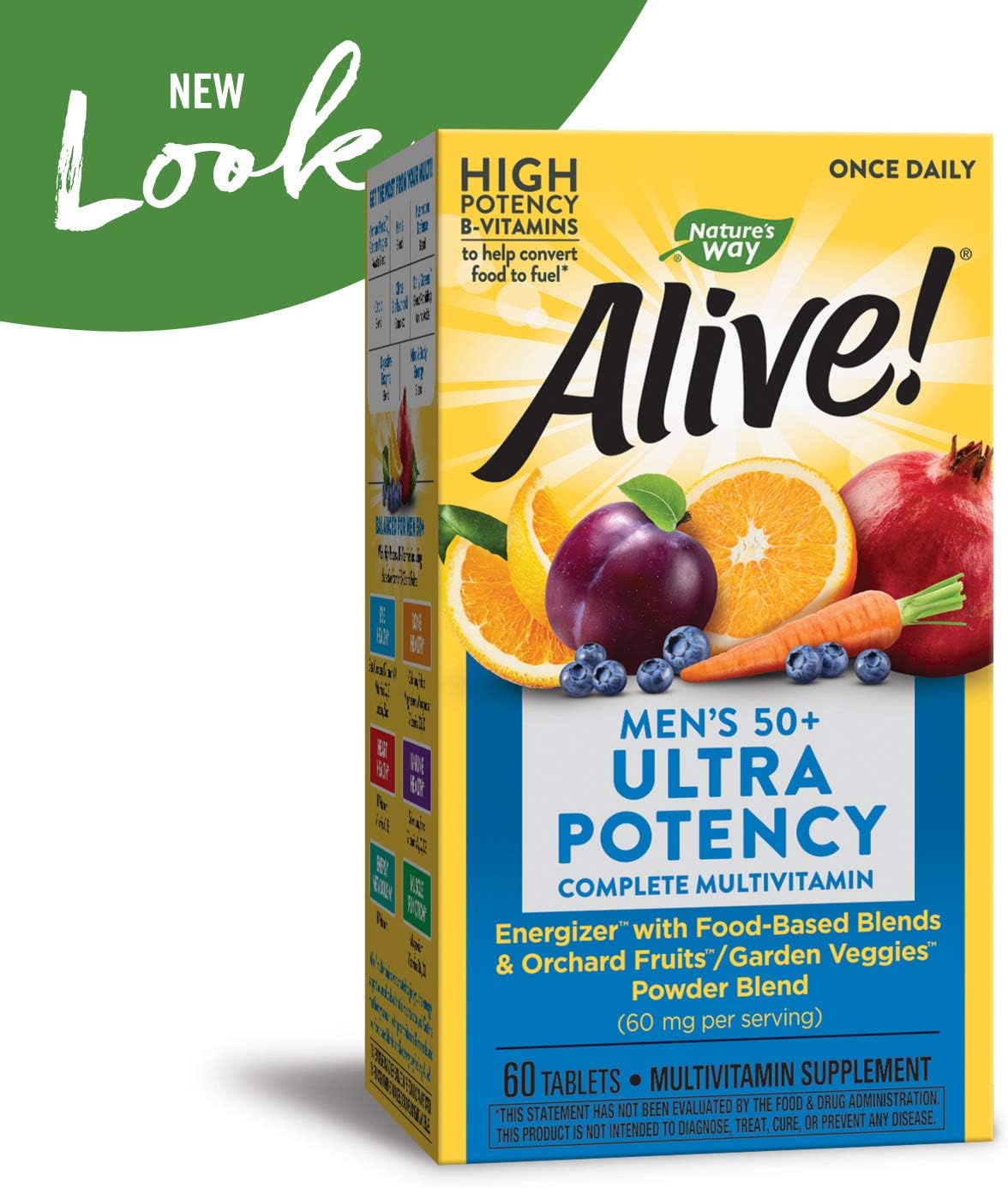 Nature's Way Alive Once Daily Men's 50+ Ultra Potency Tablets, 60: Health & Personal Care