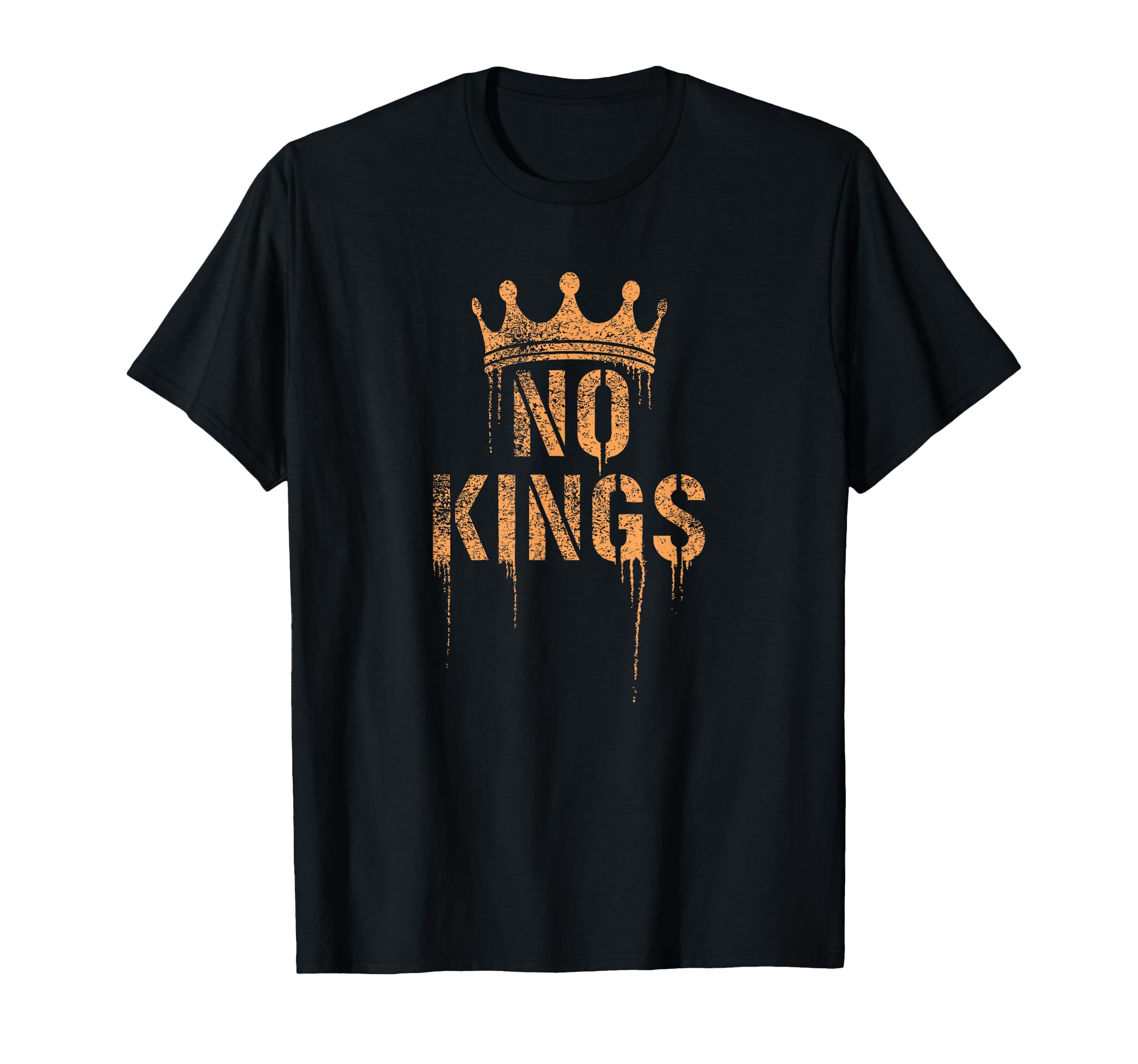 Photo 1 of **GREY** No Kings | Anti-Establishment, Grunge - Political T-Shirt S