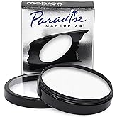 Mehron Makeup Paradise Makeup AQ Pro Size | Stage & Screen Performance, Face & Body Painting, Beauty, Cosplay, and Halloween | Water Activated Face Paint, Body Paint 1.4 oz (40 g) – White
