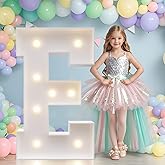 JoyMuse Marquee Letters 3 Feet Tall, Light Up Letters 3FT with Lights, Large Letters for Party, Letter E Light Up Letters for Graduation Proposal Wedding Birthday Homecoming Decorations
