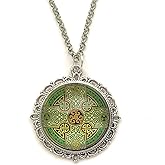 Fern & Filigree Celtic Cross Necklace for Women - Irish Knot Design - 20 inch chain - Handmade