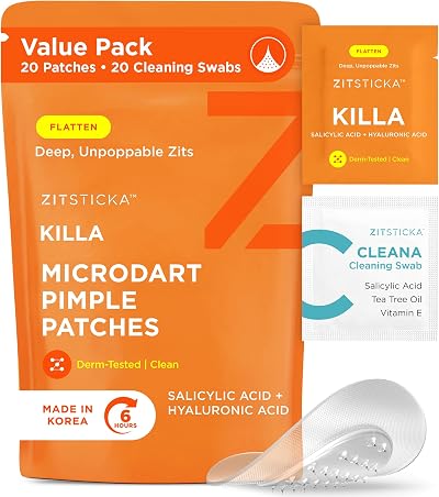ZitSticka KILLA Microdart Patches Kit 20 Patches 20 Cleana