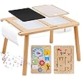 JoyLike Sensory Table for Kids Draw and Play, Sensory Table for Toddlers 1-3 with 2 Large Storage Bins, 4 Montessori Activity Boards and Paper Roll | Educational & Multi-functional Gift for Boys Girls