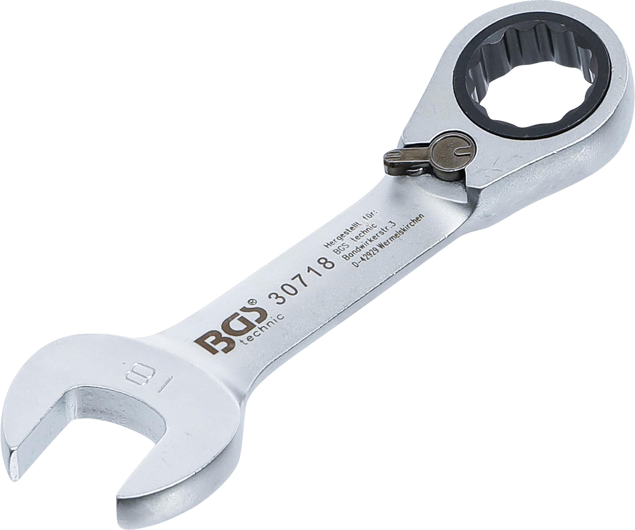 BGS 30718 | Ratchet Combination Wrench | short | reversible | 18 mm — image 1